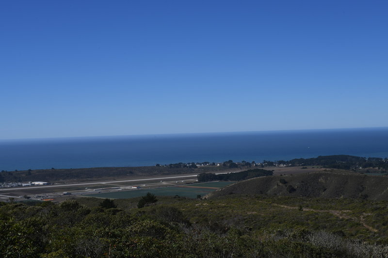 You can see the farms of Half Moon Bay and Moss Beach below you. Oh yeah, and the Pacific Ocean stretches out for as far as the eye can see.