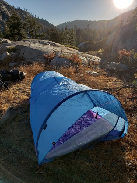 Tent site in Jack Main Canyon