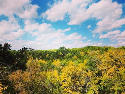 Looking out off of the first bluff you come to, if you take a left at the fork. It doesn’t get much better than this.