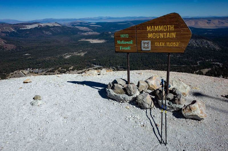 The summit of Mammoth Mountain (11,053 ft).