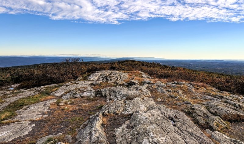 A brisk autumn morning on Monument Trail at the highest point in New Jersey.