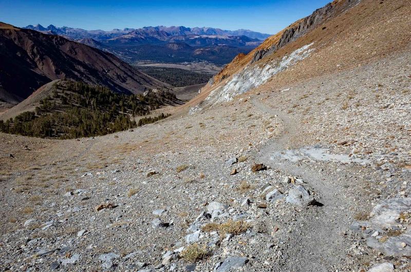 The trail from Laurel Lakes Road up to the saddle between Laurel Mountain and Bloody Mountain.