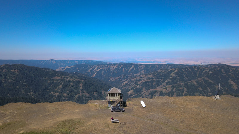 View to the west overlooking Mill Creek Watershed with the Walla Walla Valley in the distance