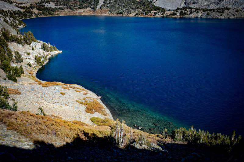 The crystal clear blue Duck Lake.