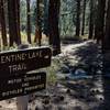 Trailhead for Valentine Lake Trail off of Sherwin Creek Road.