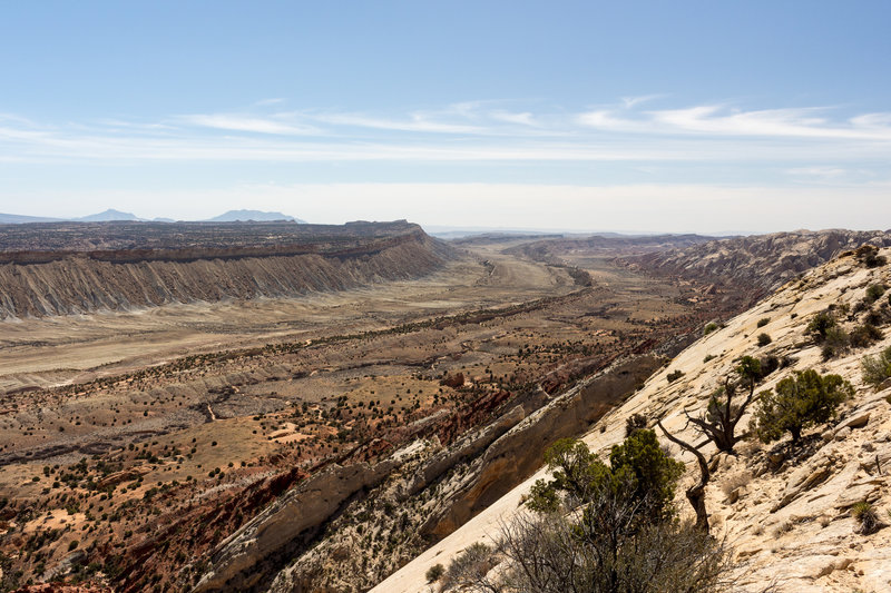 Looking down the Oyster Shell Reef from Strike Valley Overlook