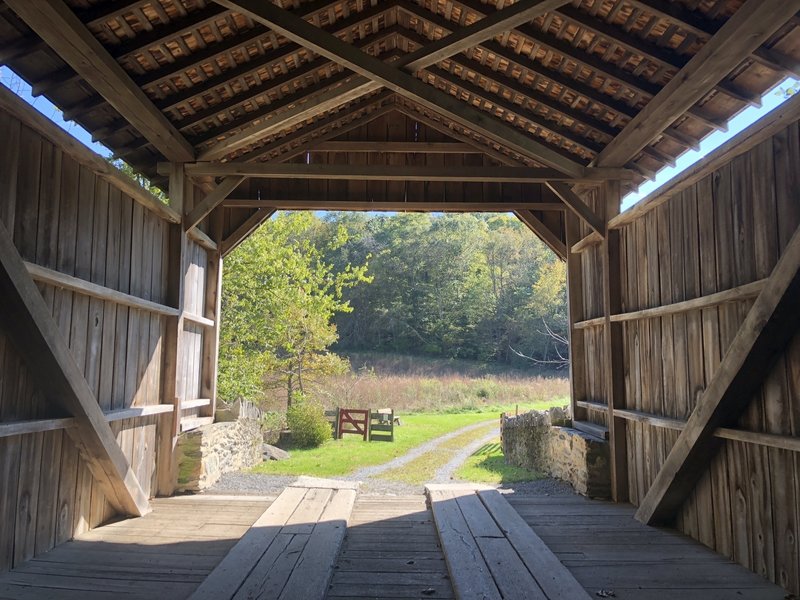 Crossing the covered bridge