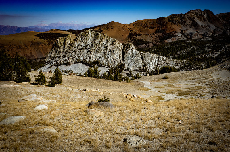 Crystal Crag viewed from the Mammoth Crest Trail.