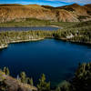 Lake Mary and Lake George viewed from the Mammoth Crest Trail.