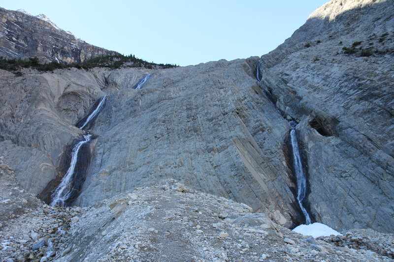 Waterfalls in Emerald Basin.