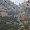 The cable car (funicular aeri) and Montserrat Monastery in the upper right.