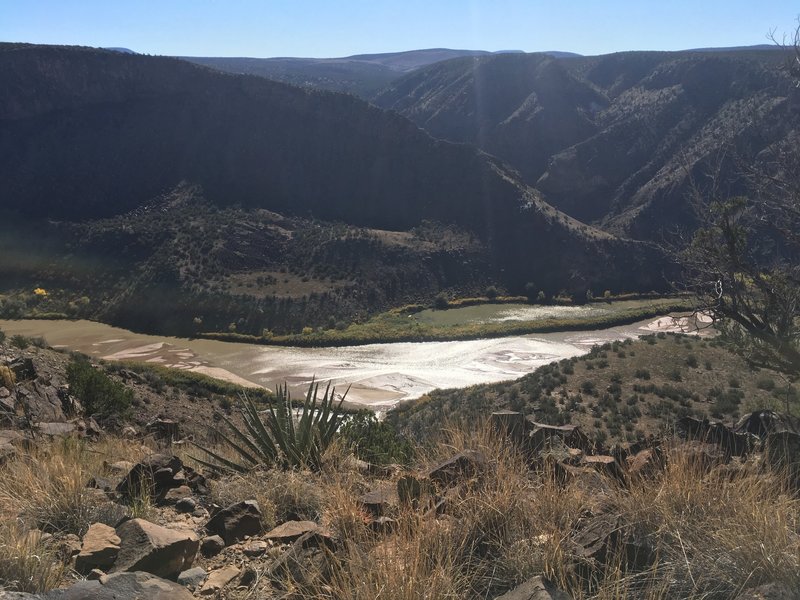 First sighting of the Rio Grande from the Burro Trail.