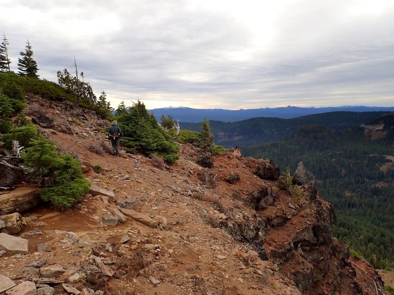The Crater Lake Rim from the summit of Rattlesnake Mountain.