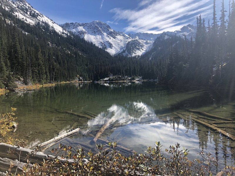 Royal Lake as you approach it from the trail.