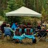 Great Divide Trail Association trail crew after a hard day's work on the trail. The Great Divide Trail Association (GDTA) of Calgary, Alberta maintains, promotes, and preserves the GDT.