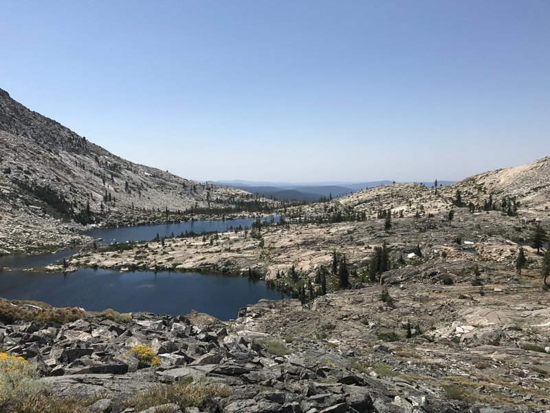 Cliff above twin lakes facing west. Amazing views in this area