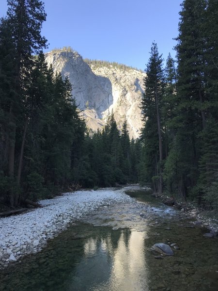 On Bailey Bridge, crossing Bubbs Creek, looking towards the west.