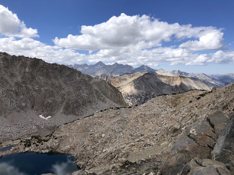 Top of Glen Pass, looking south over the High Sierra's. Absolutely stunning views from here.