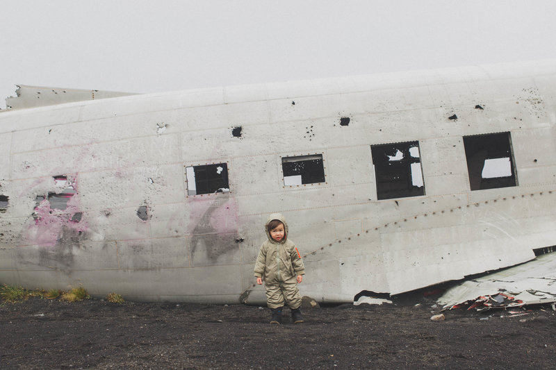 At the crash site.