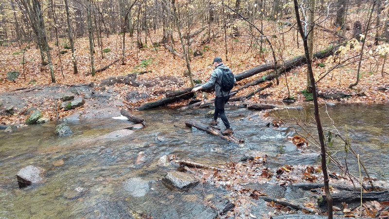 Fall conditions may mean a river crossing using logs or rocks.