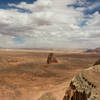 Lower Cathedral Valley with the Temple of the Sun at the center.