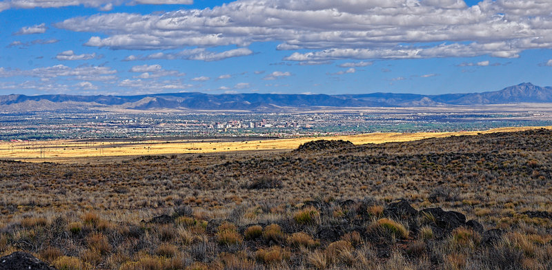 Looking east toward Albuquerque.