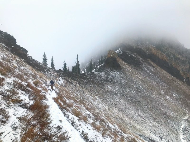 Cutting along the ridge to Superior.