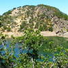 Rock climbers practice area.