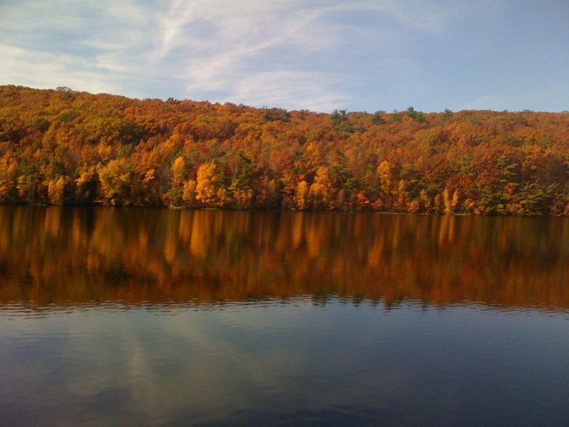 Colorful shoreline