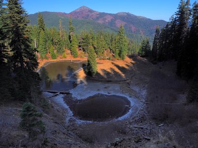 Little Miller Lake with Grayback Mountain in the distance.
