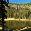 Cold Boiling Lake is a small lake at the end of Cold Boiling Lake Trail. Cold gases gently percolate up out of the lake.