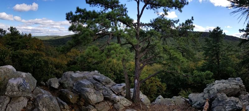 Scramble on top of a large boulder for this view