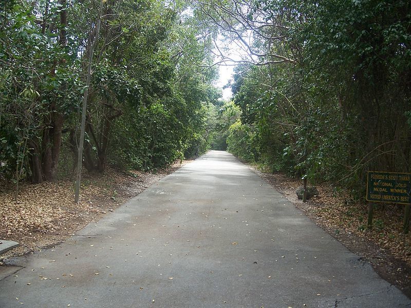 Paved beginning of trail