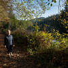 Ashley enjoy a sunny hike around Squires Lake.