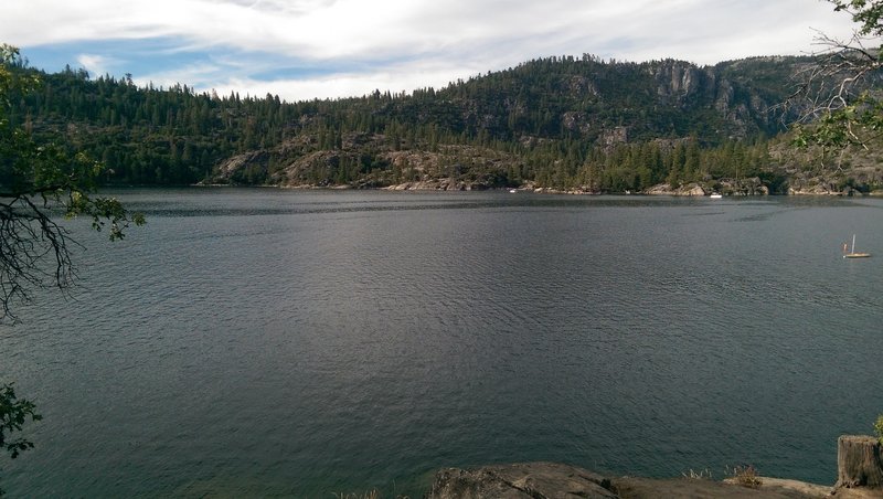 Looking out at Pinecrest lake from the Pinecrest National Recreation Trail