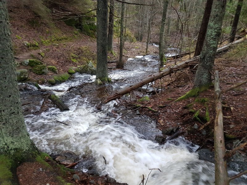 The rapids down to Stensjödal from the floodgate at the Lake Lanan.