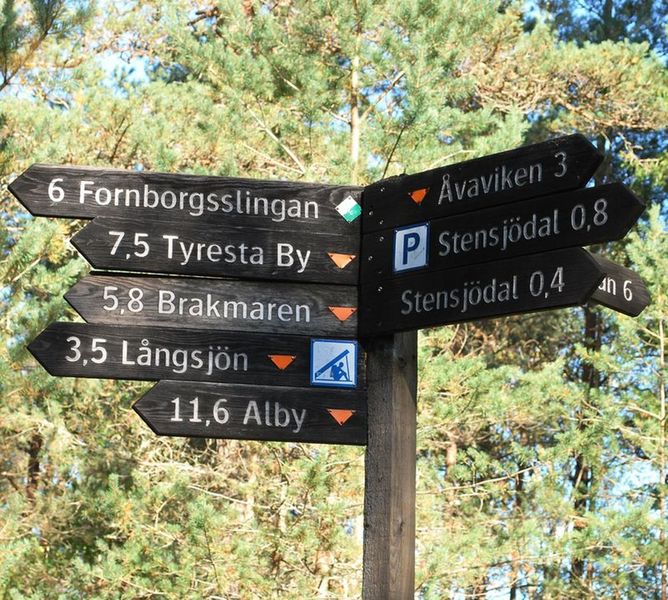 A lot of trails to follow in Tyresta National Park.