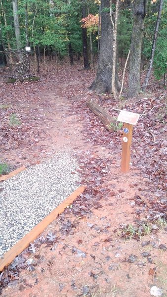 Entrance to Wild Comfrey Hiking Trail at Forest Ridge Park (from the visitor center)