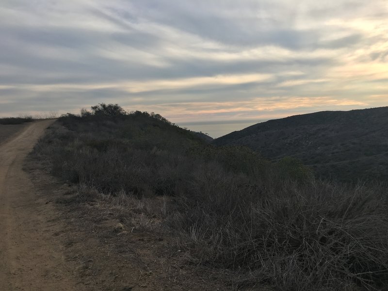 View of the Pacific just before the drop-off