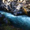 The river has polished the incredibly hard basalt to a smooth finish