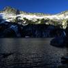 Grizzly Lake with Thompson Peak on the horizon.