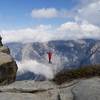 Slack-liner Shows Off 3'000ft Above The Ground At Taft Point.