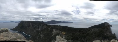 View back over Cape Pillar & Cape Huay from the blade