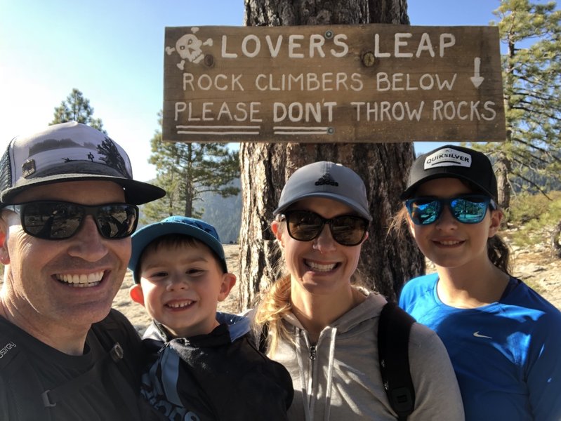 At the top of Lovers Leap, below the sign telling you not to throw rocks.