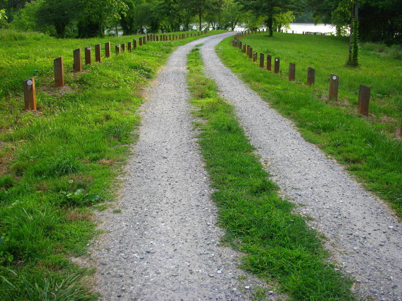 Gravel road entrance