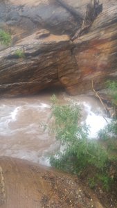 The Hobbit Hole during a flash flood