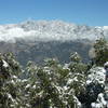 View of Twin Peaks on Rincon-Rec Box Road near Sawpit Road