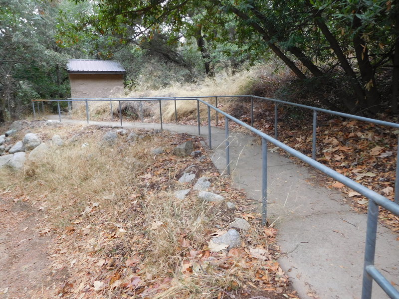 Restroom facility at end of Ben Overturff Trail.