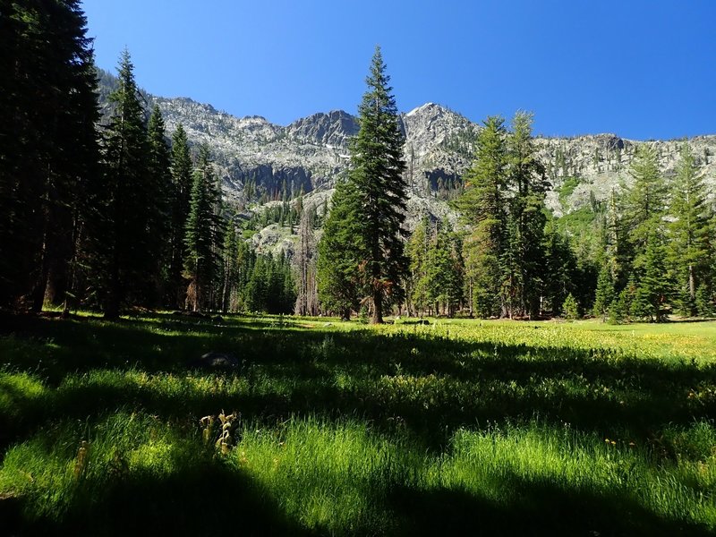 One of the meadows on the way to Hogan Lake.