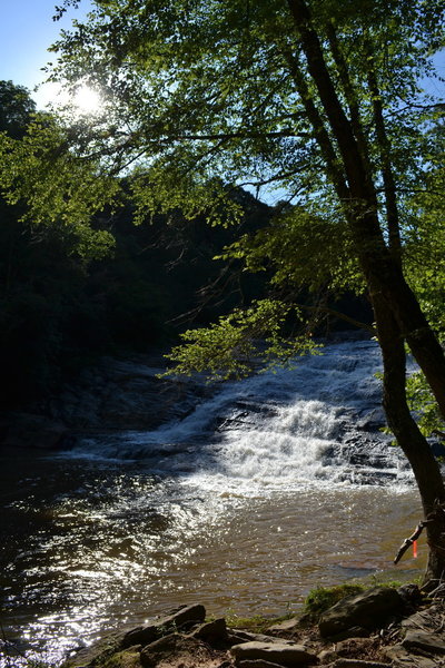 The rewarding ending to this hike takes place at the base of Carter Falls.